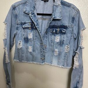 Fashion Nova Light Blue Denim Jacket